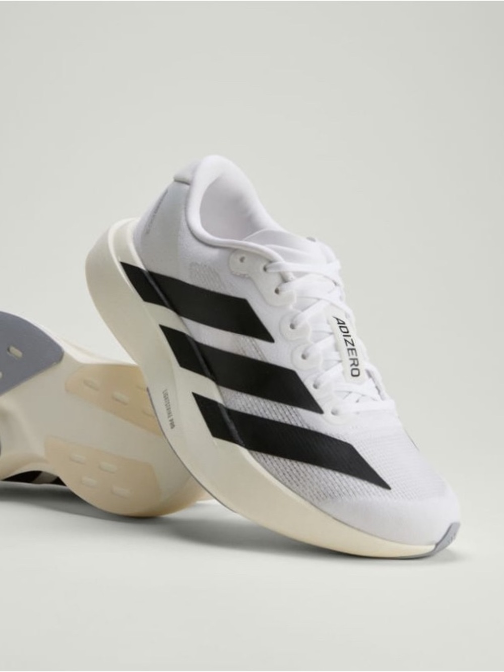 Adidas Men White Adizero Evo SL Lightweight Running Shoes US8.5 Activewear